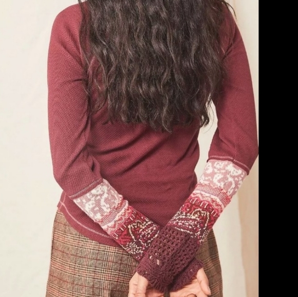 Free People Knitted Sleeve Raglan Top - Picture 3 of 7